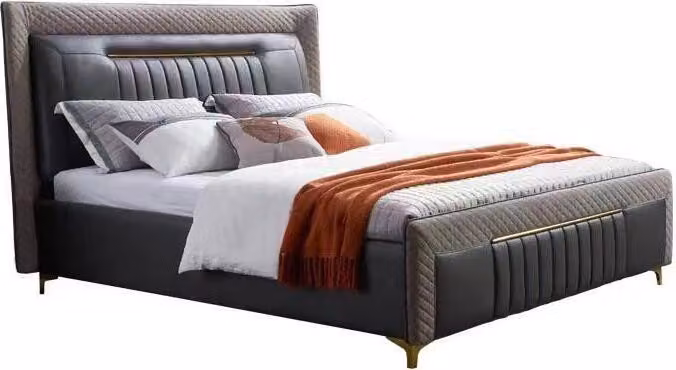 Modernes Bett Betten modernes Luxus Leder Bett Hotelbett Doppelbett