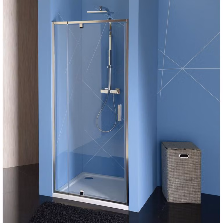 Polysan Easy Line - Porta doccia a bilico 880-1020 mm, alluminio lucido/vetro trasparente EL1715
