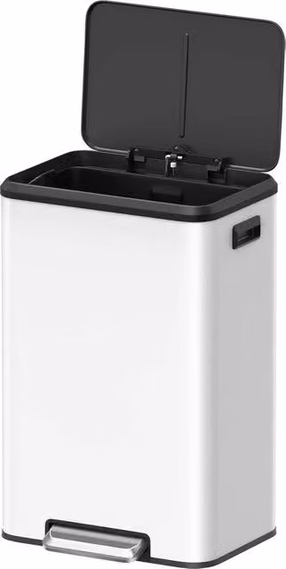 Contenitore rifiuti cucina 40 litri con coperchio softclose - cassa pedaliera bianca LTB541W4002 contenitore rifiuti 50 litri