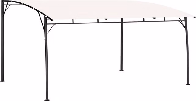 Ombrellone da sole Videx color beige e bianco in acciaio e poliestere L/P/H: 400 x 300 x 255 cm