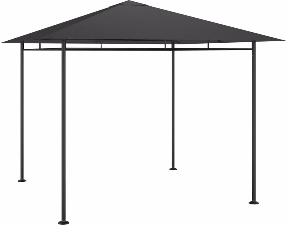 The Living Store Gazebo 3x3x2,7 m Antracite 180 g/m²