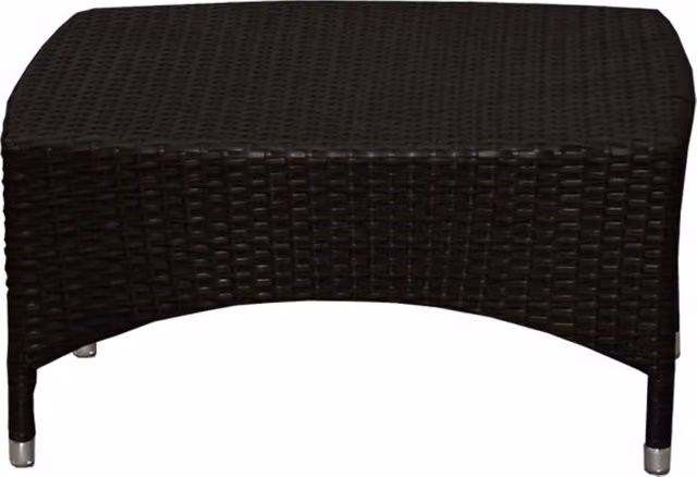 Tavolino da giardino quadrato Preda in teak e rattan nero