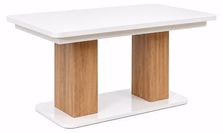 Tavolo moderno con gambe in legno, ideale per arredare una sala da pranzo elegante. Mobili di stile