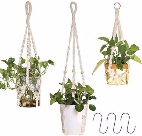 Set di decorazioni in macramè per interni ed esterni - Modelli corti e lunghi per balconi e giardini