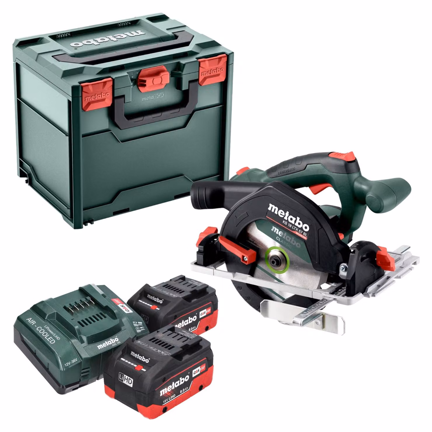 Metabo Akku-Handkreissäge KS 18 LTX 57 BL, mit Brushless-Motor, Auslaufbremse