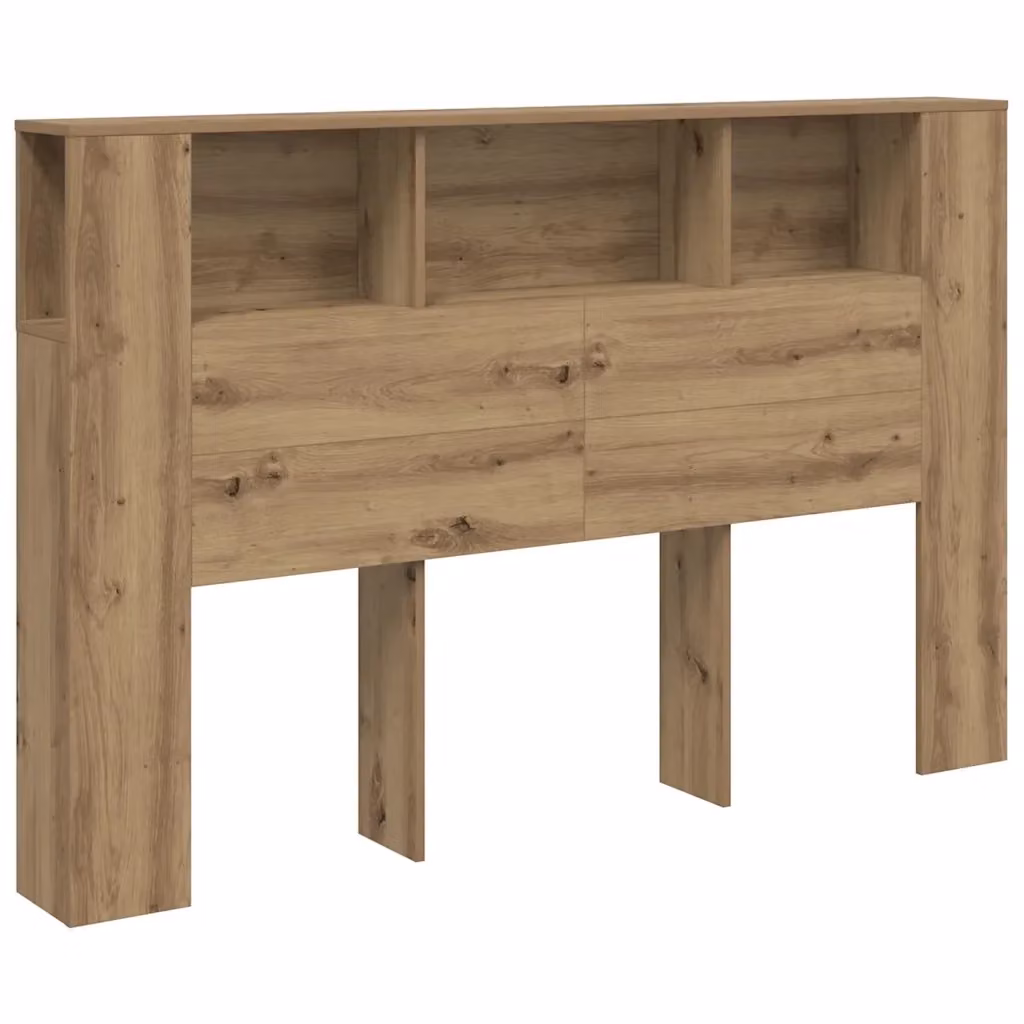 Testiera con contenitore Design Mania in legno rovere marrone, L 160 cm x P 18,5 cm x H 103,5 cm – 2