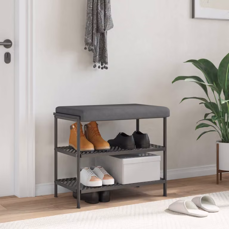 Cuscino per panchina vidaXL in microfibra grigio con base antiscivolo Profondità: 35 cm