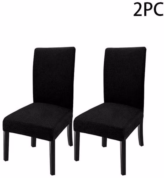 Coprisedie elastiche per sala da pranzo, con schienale alto - Lavabili - Nere - Cuscini per sedili rimovibili per carrozzine - Coprisedie con schienale alto per sala da pranzo