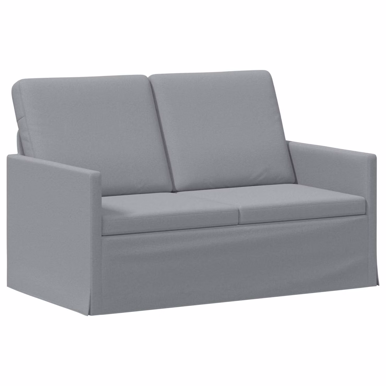 Divano a 2 posti vidaXL Grigio con struttura in metallo e rivestimento in tessuto, L: 130 cm, P: 81 cm, H: 82 cm