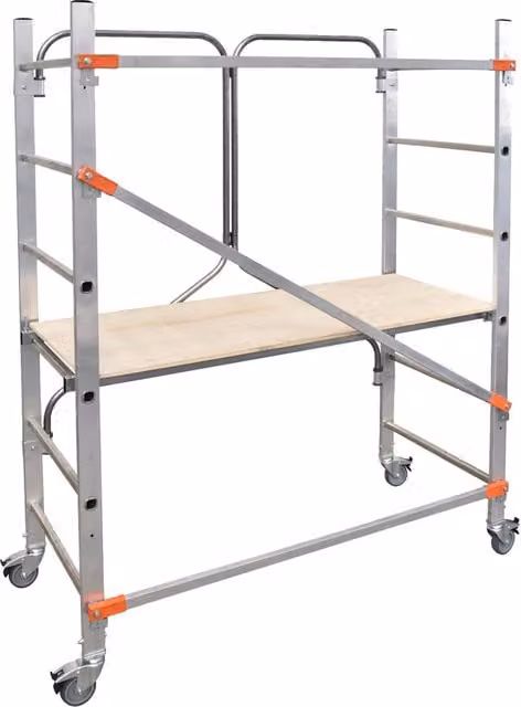 Trabattello Flecto Gierre in alluminio argento L: 146 cm, P: 60 cm, H: 193 cm