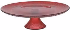 Alzata Passion Christmas Tognana in vetro rosso Diametro: 28 cm