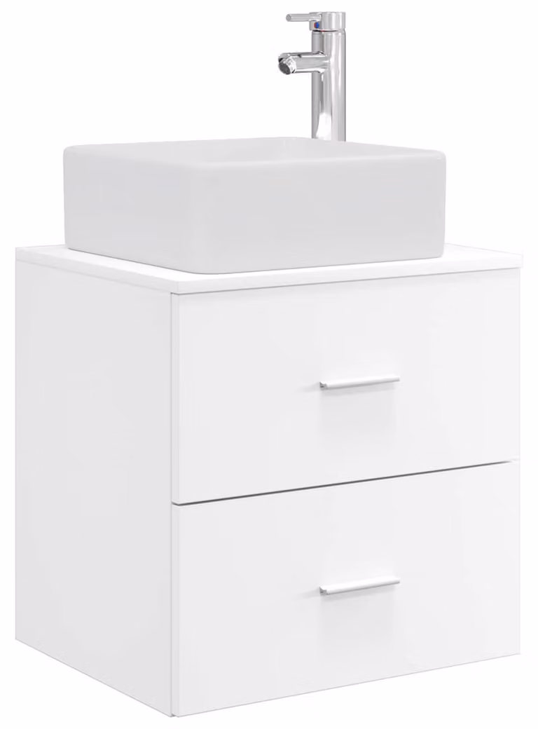 Mobile Lavabo da Parete Bianco 49,5 x 41 x 63 cm