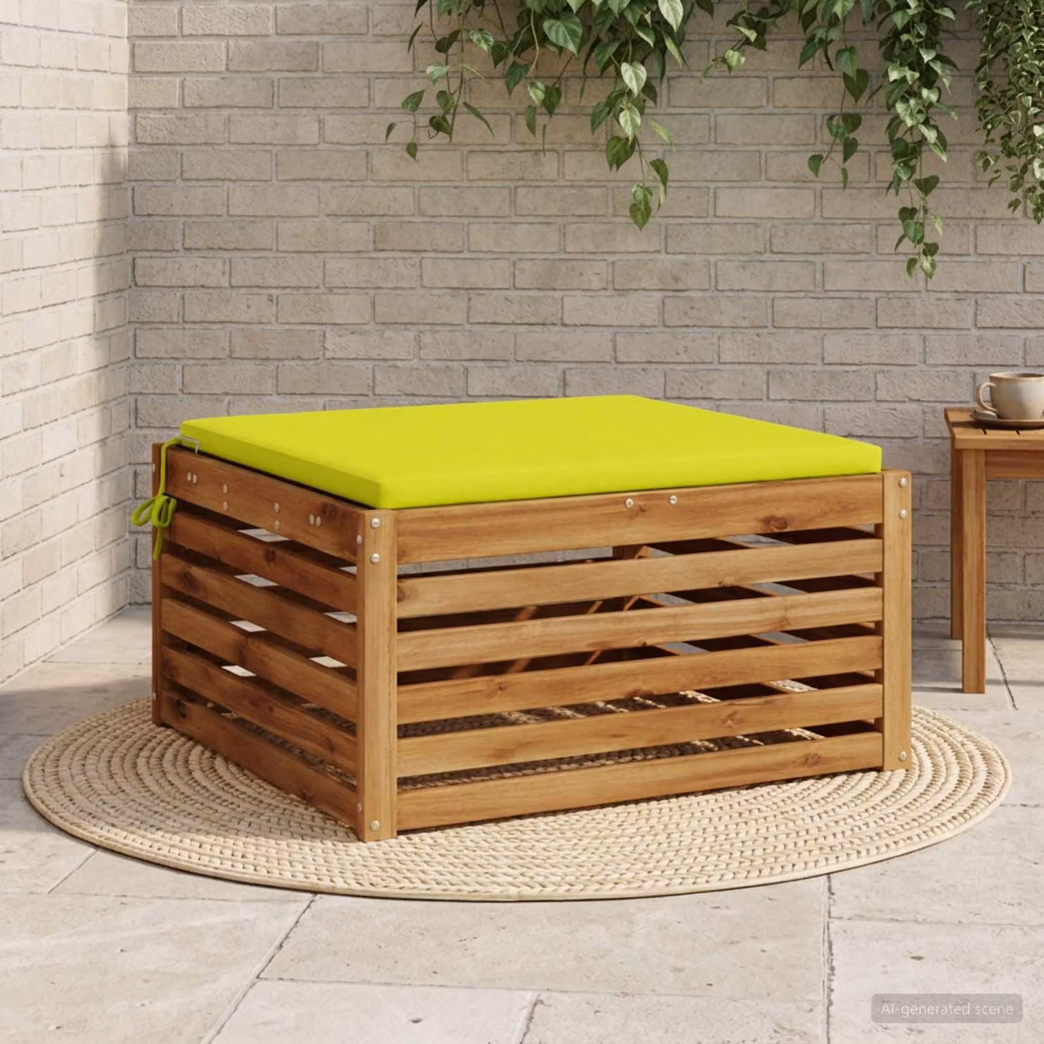 Cuscino per sedia vidaXL SOEST in poliestere con rivestimento lavabile e resistente ai raggi UV, disponibile in verde o giallo