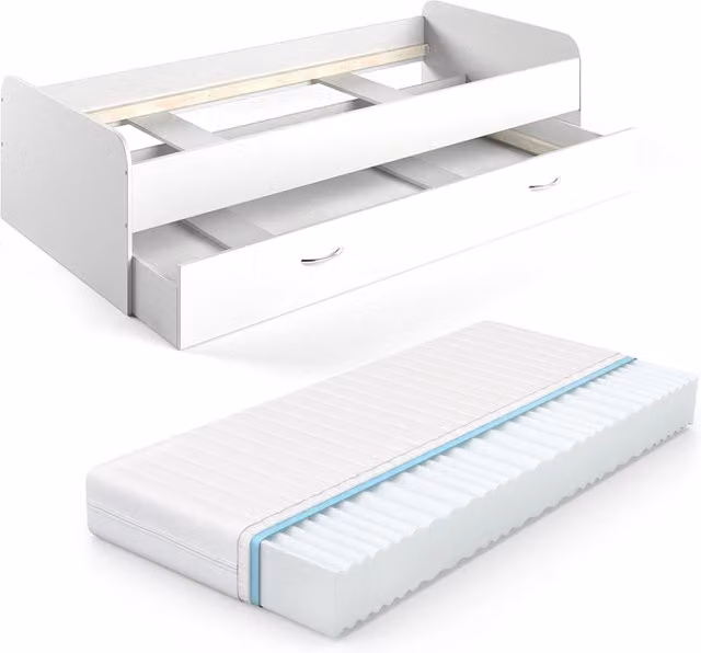 Letto per bambini Enzo Bianco 90x200 cm con materasso Vitalispa