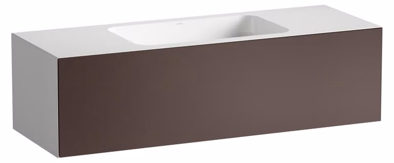 LAUFEN FOLIO Plan de toilette, mural, rectangulaire, 1 tiroir, sans trou pour robinetterie, sans trop-plein, 1254x450x350mm, H580FO55231121, H580FO55231121