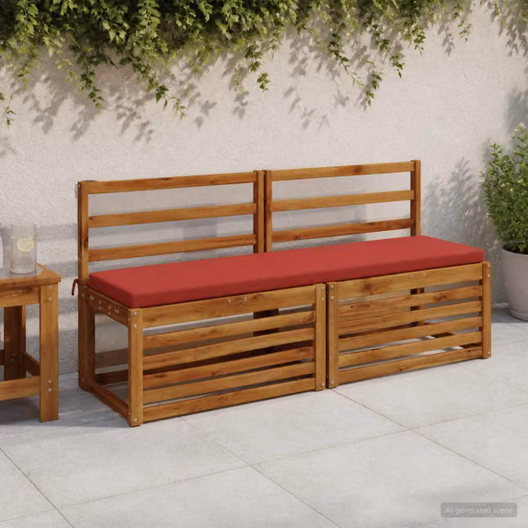 Cuscino per panchina vidaXL SOEST rosso in poliestere con rivestimento rimovibile e resistenza ai raggi UV