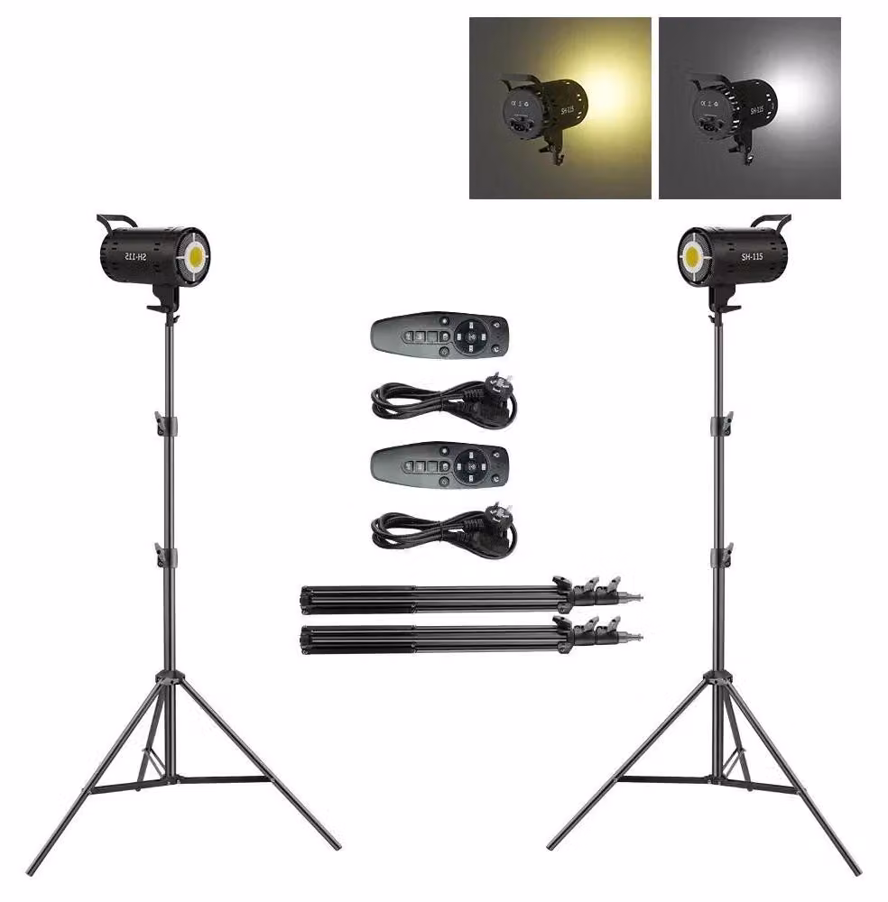 Set di illuminazione per fotografia, treppiede regolabile, illuminazione bicolore, SH-TYD-175-4