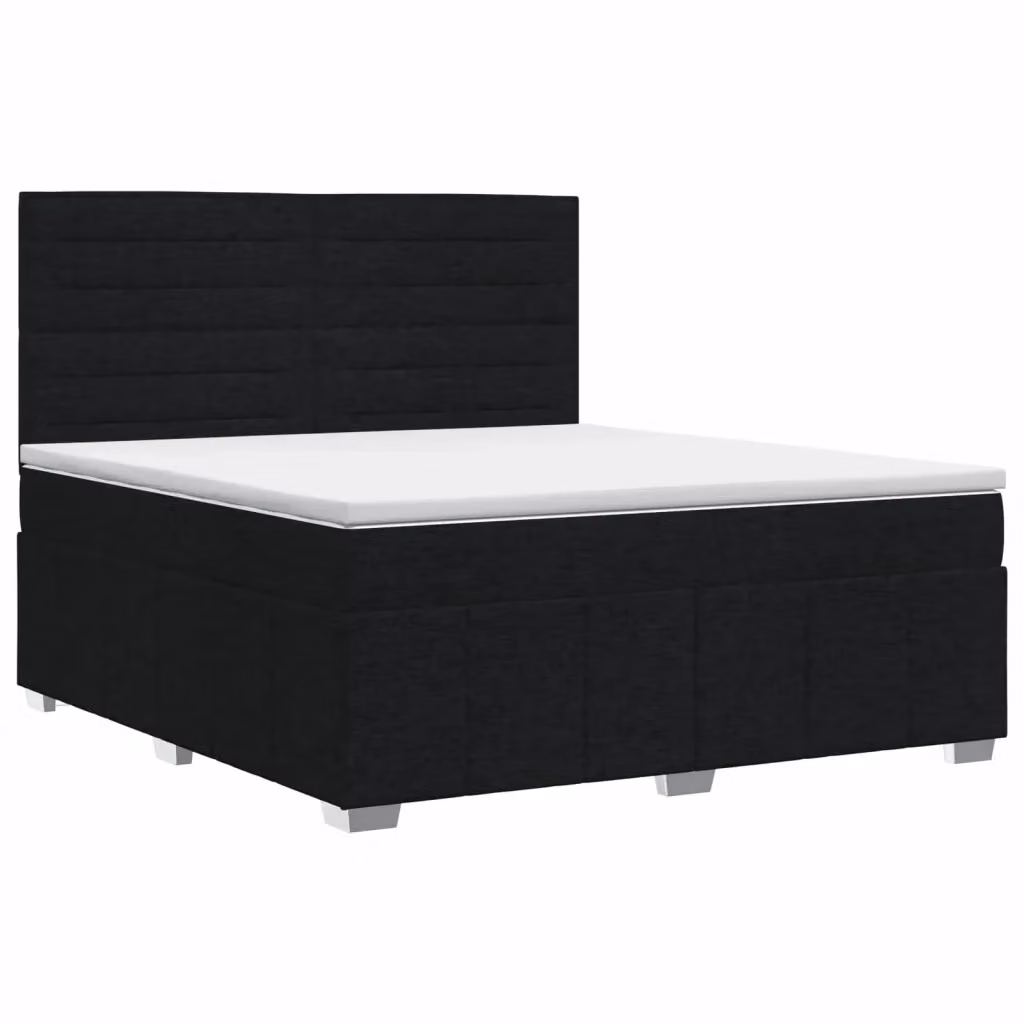 Letto box spring con materasso vidaXL nero L: 140 cm, P: 190 cm – 2