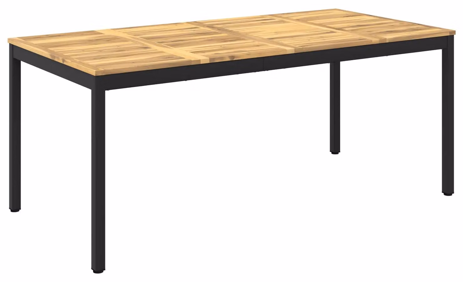 Tavolo da giardino, bianco e nero, 180 x 88,5 x 75 cm