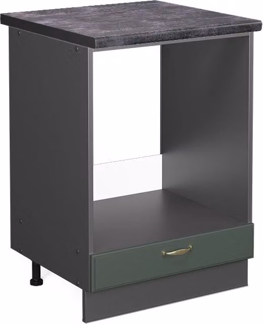 Mobile per forno da incasso Vicco Fame-Line stile rustico Verde-oro e Antracite L: 60 cm, H: 82 cm, P: 55,5 cm – 1