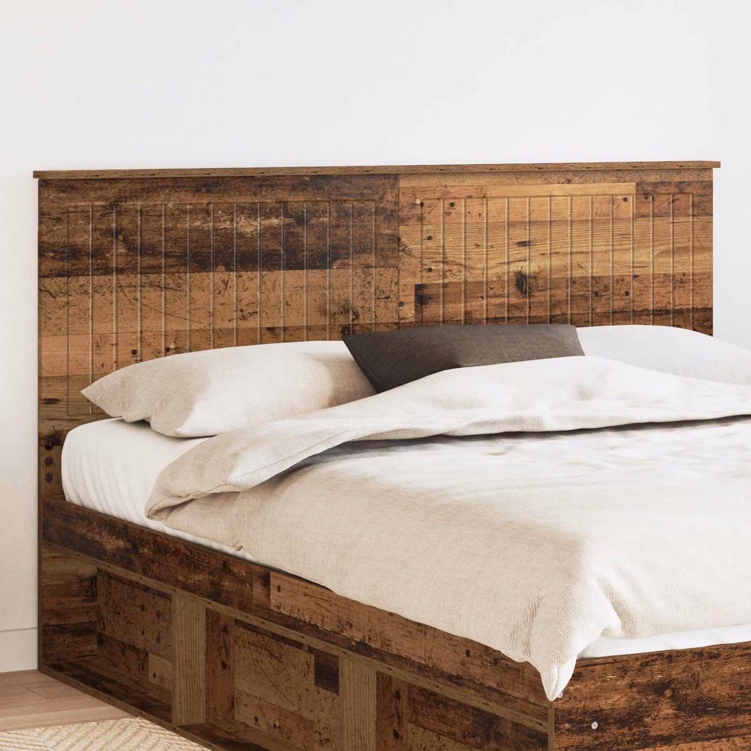 Testiera per letto moderna vidaXL in legno ingegnerizzato color marrone