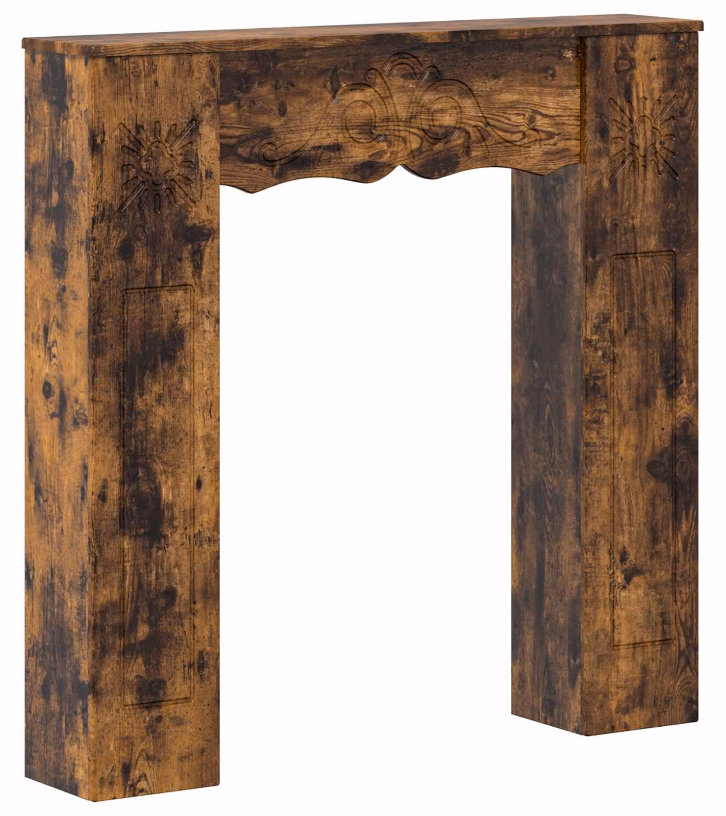 Cornice per camino, legno multistrato, 102 x 20 x 102 cm