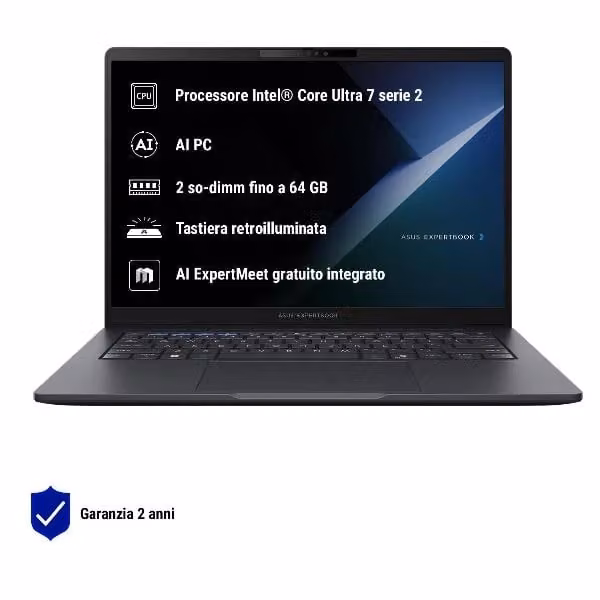 Laptop Pro B3605cca-mb0909x con Processore Intel Core Ultra 7, 14/16 pollici e 1TB SSD, Colore Nero