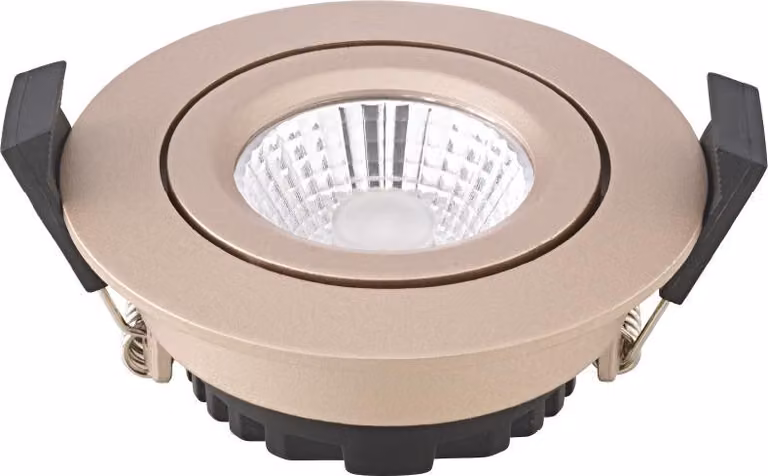 SIGOR lampada da incasso Diled 6W 310lm 3000K lampada da tavolo champagne 36° dimmerabile