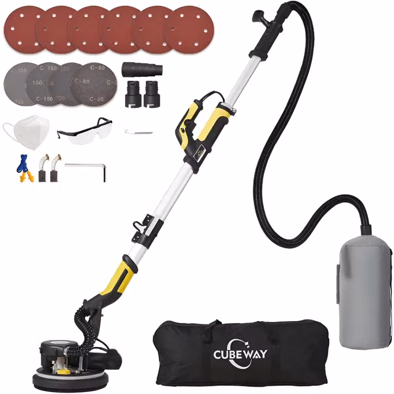 Levigatrice elettrica a nastro - Potenza: 750 W - Diametro del nastro: 25 cm - Adatta per pareti e soffitti
