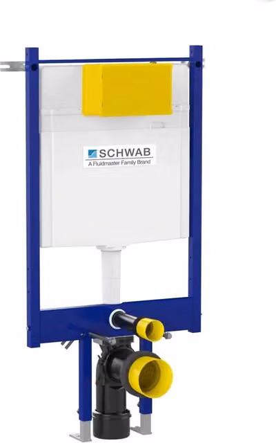 Modulo autoportante per WC sospeso Schwab DUPLO WC 199 con cassetta inclusa e doppio comando di scarico, multicolore