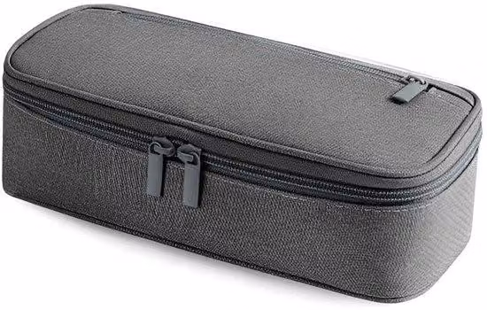 Custodia per penne e articoli da scrivania con chiusura a cinghia - 4 scomparti - Resistente a crepe e graffi - Ideale per scuola e ufficio - Leggera ed elegante