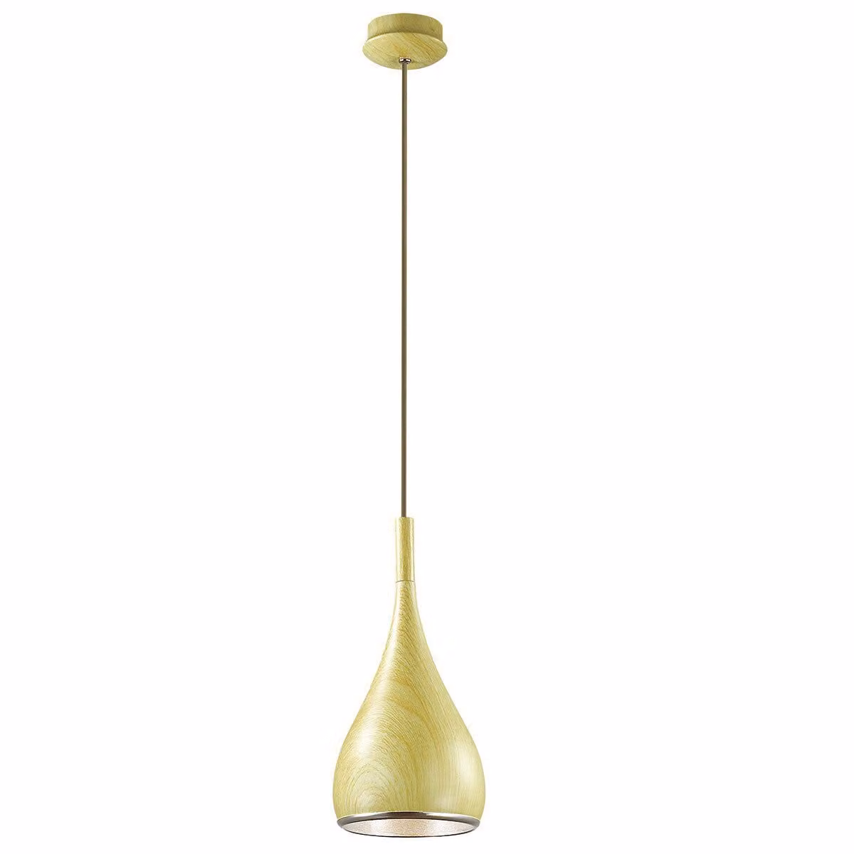 Italux Gemma, lampada a sospensione moderna in legno MA01986CP-001