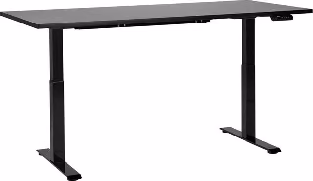 Scrivania regolabile in altezza elettricamente nero 180 x 80 cm Struttura in acciaio verniciato a polvere