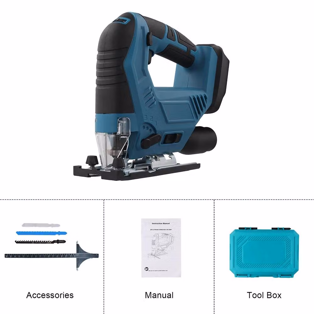 Sega circolare a batteria - 18V, 300W - Senza fili - 3 velocità - Taglio inclinato da 0–45° - 3500 giri/min - Adatta per legno, metallo e plastica - Senza batteria