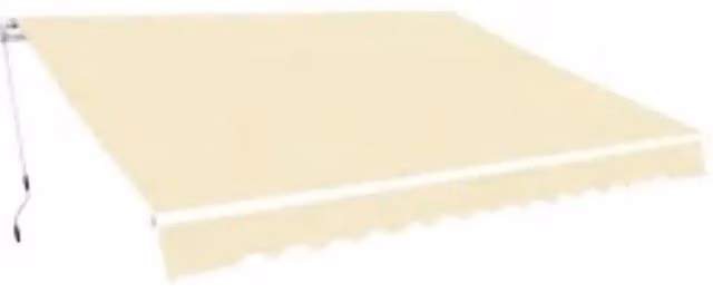 Tenda da Sole Pieghevole Videx con Bracci a Manovella in Alluminio e Poliestere Beige L: 600 cm