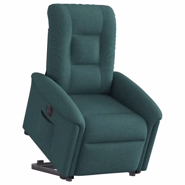 Poltrona Alzapersona Reclinabile Elettrica vidaXL Verde con Braccioli e Imbottitura in Tessuto – 1