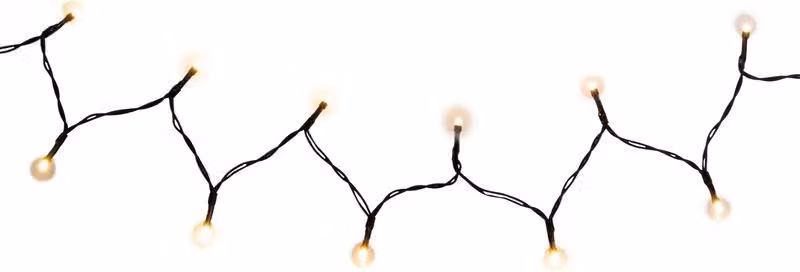 Catena luminosa MagicHome Natale CEIBO, 48 LED bianco caldo, 8 funzioni, timer, 3xAA, per esterni, illuminazione, L-3,50 m