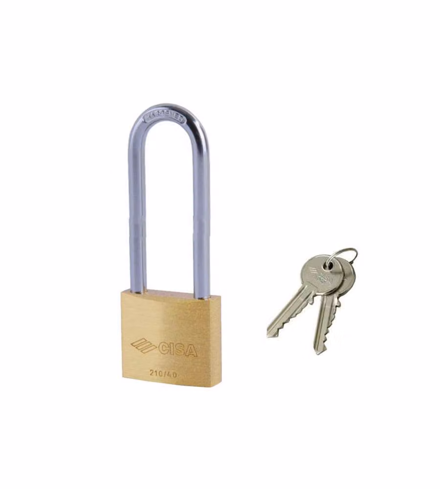 Lucchetto Ottone Mm 50 Arco Extra Lungo 22011 Cisa