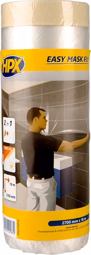 "Easy Mask" - pellicola per mascheratura con nastro adesivo, 2700mm x 16m