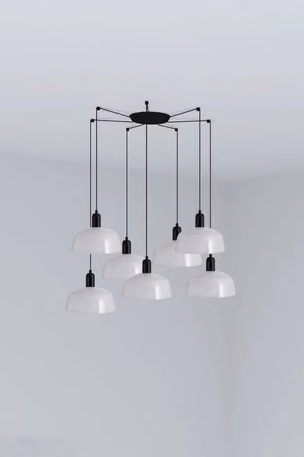 TATAWIN M metallo 7L Lampada a sospensione bianca