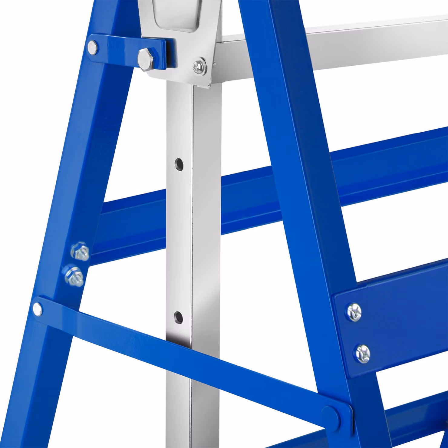 Set di 2 coppie di cavalletti di sostegno regolabili in altezza tectake in acciaio blu – 1