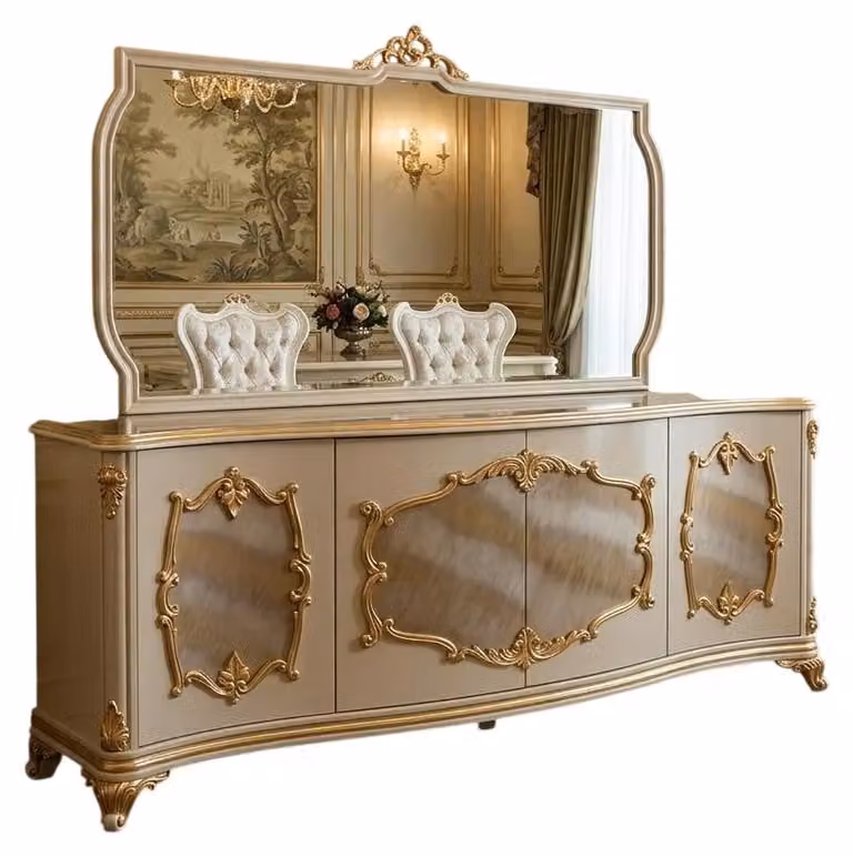 Credenza con specchio, dal design elegante, pratico e intramontabile