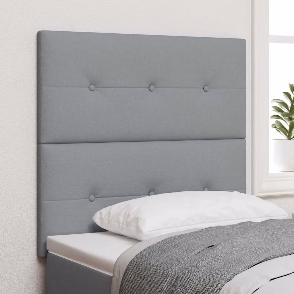Testiera per letto regolabile in altezza vidaXL in tessuto grigio, Larghezza: 80 cm