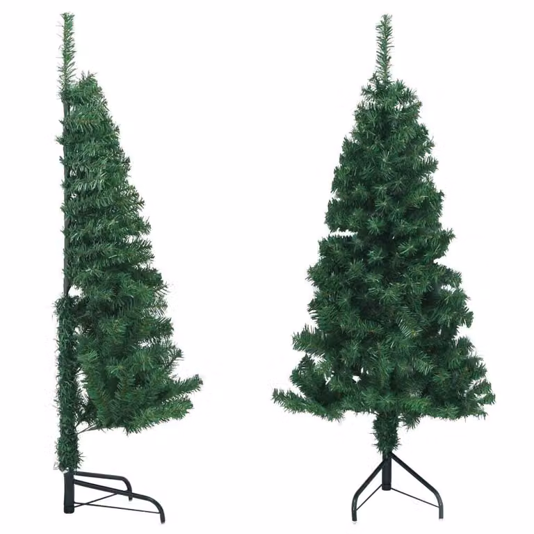 Albero di Natale artificiale ad angolo verde 150 cm PVC