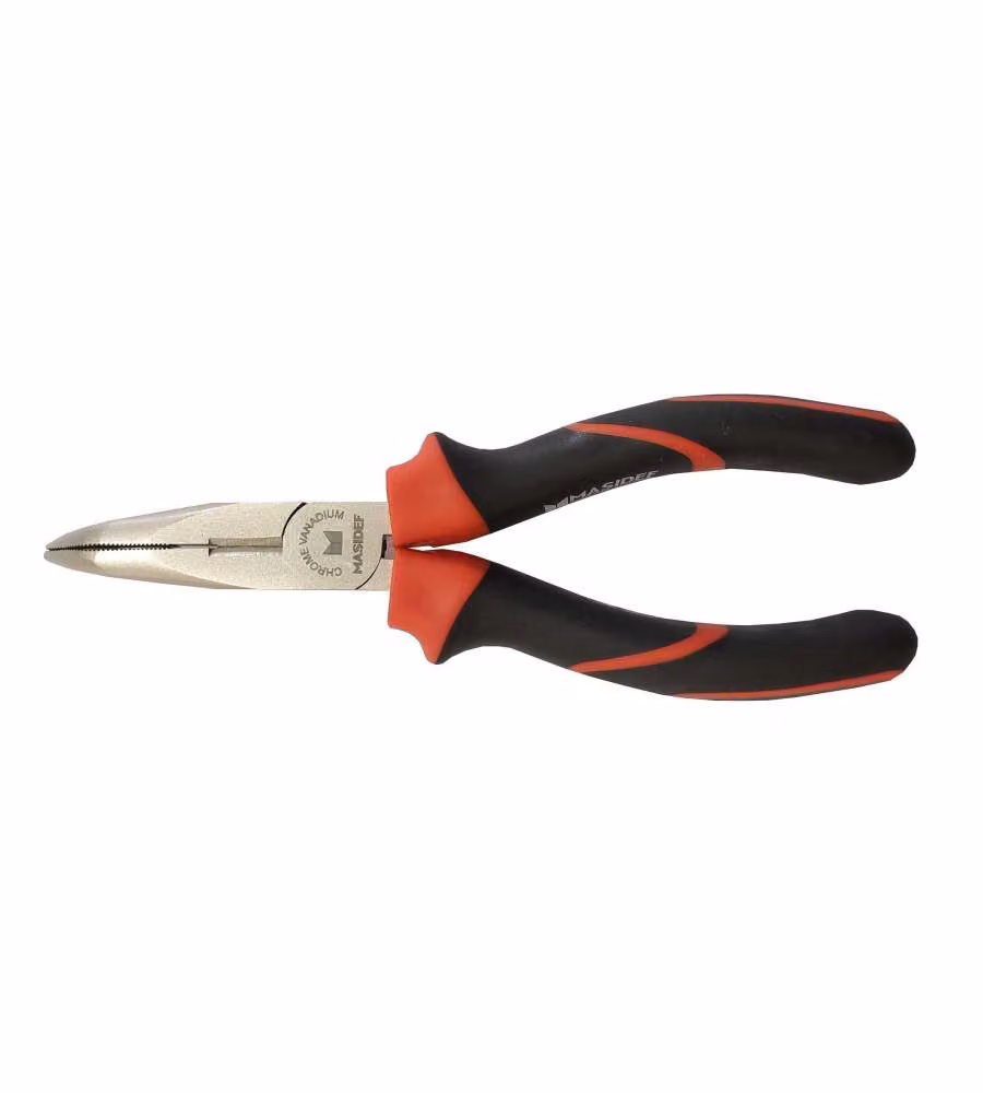 Pinza becchi semitondi curvi cromo vanadio 200 mm