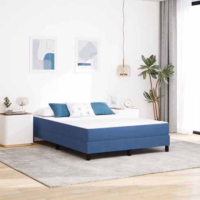 Materasso-Materasso per letto Blu 160 x 200 cm Tessuto