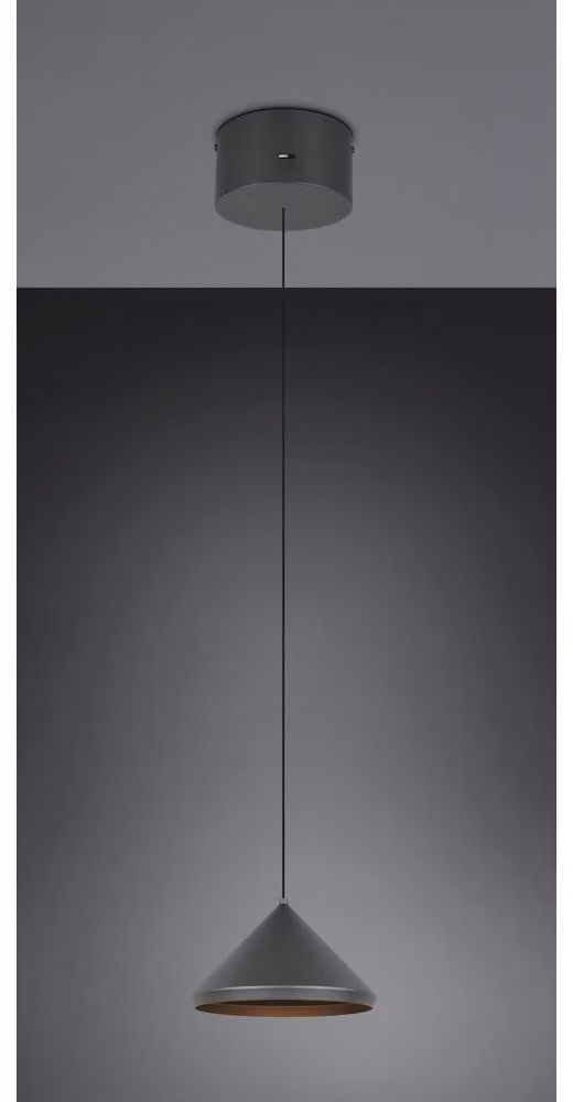 Trio - Lampada a sospensione LAGUNA - Nero - 18x18x200 cm