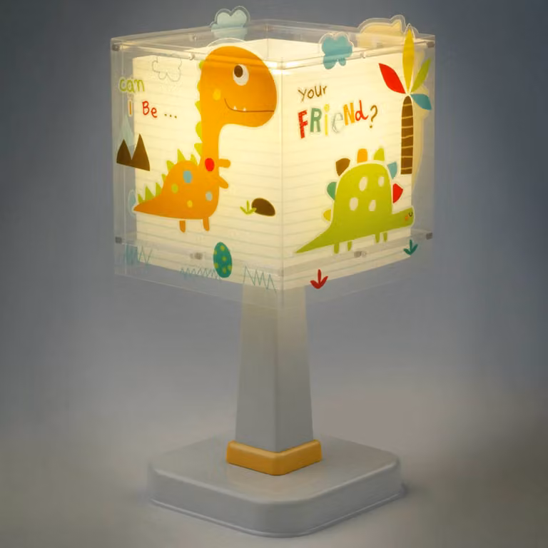 Dalber Lampada da tavolo Dinos, Bianco / Opale, Cameretta, Plastica, Lampada da tavolo