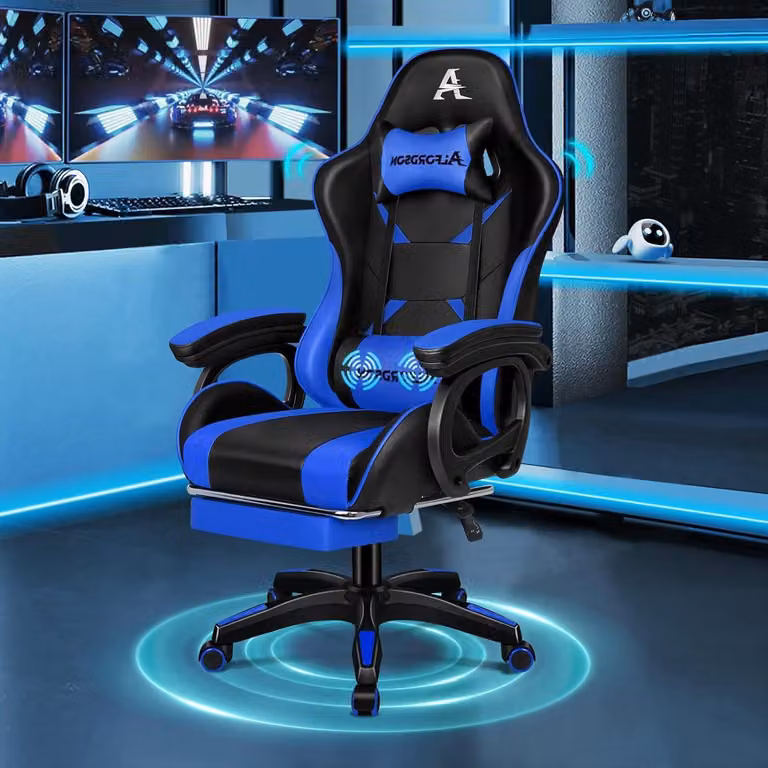Sedia da gaming - Sedia da ufficio - Sedia per videogiochi - Sedia da lavoro - Sedia ergonomica - Funzione massaggio a 2 punti