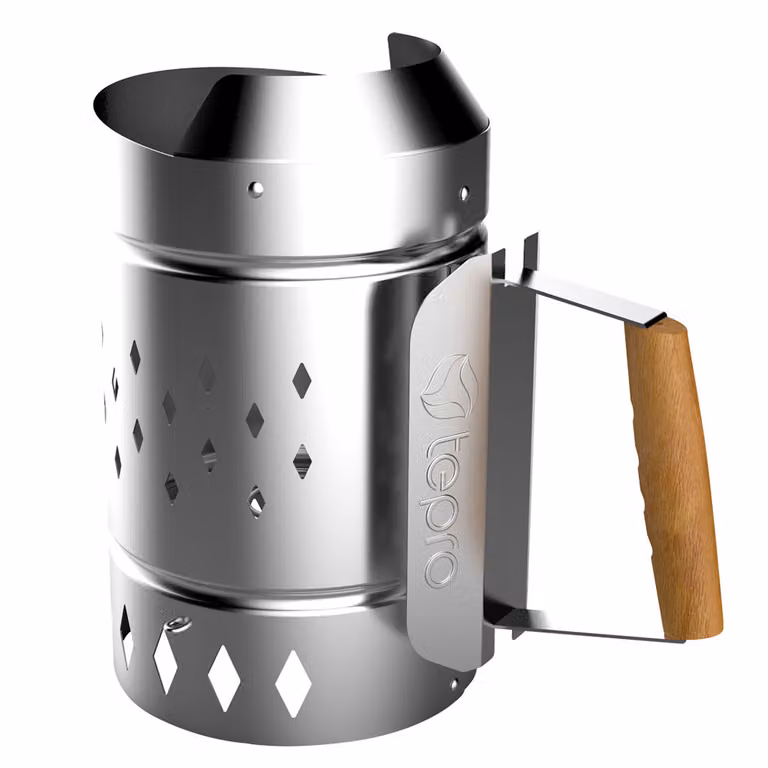 Tepro camino starter XL per carbonella acciaio argento